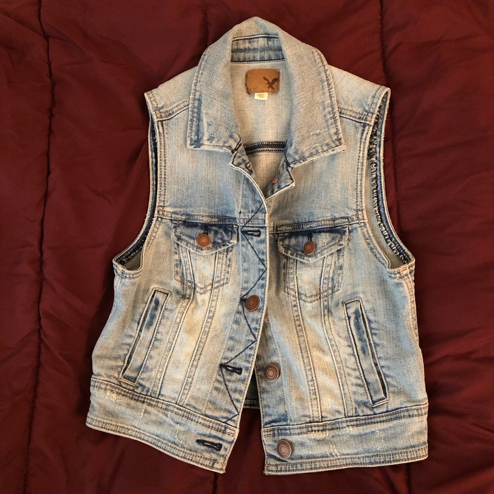 AEO denim vest